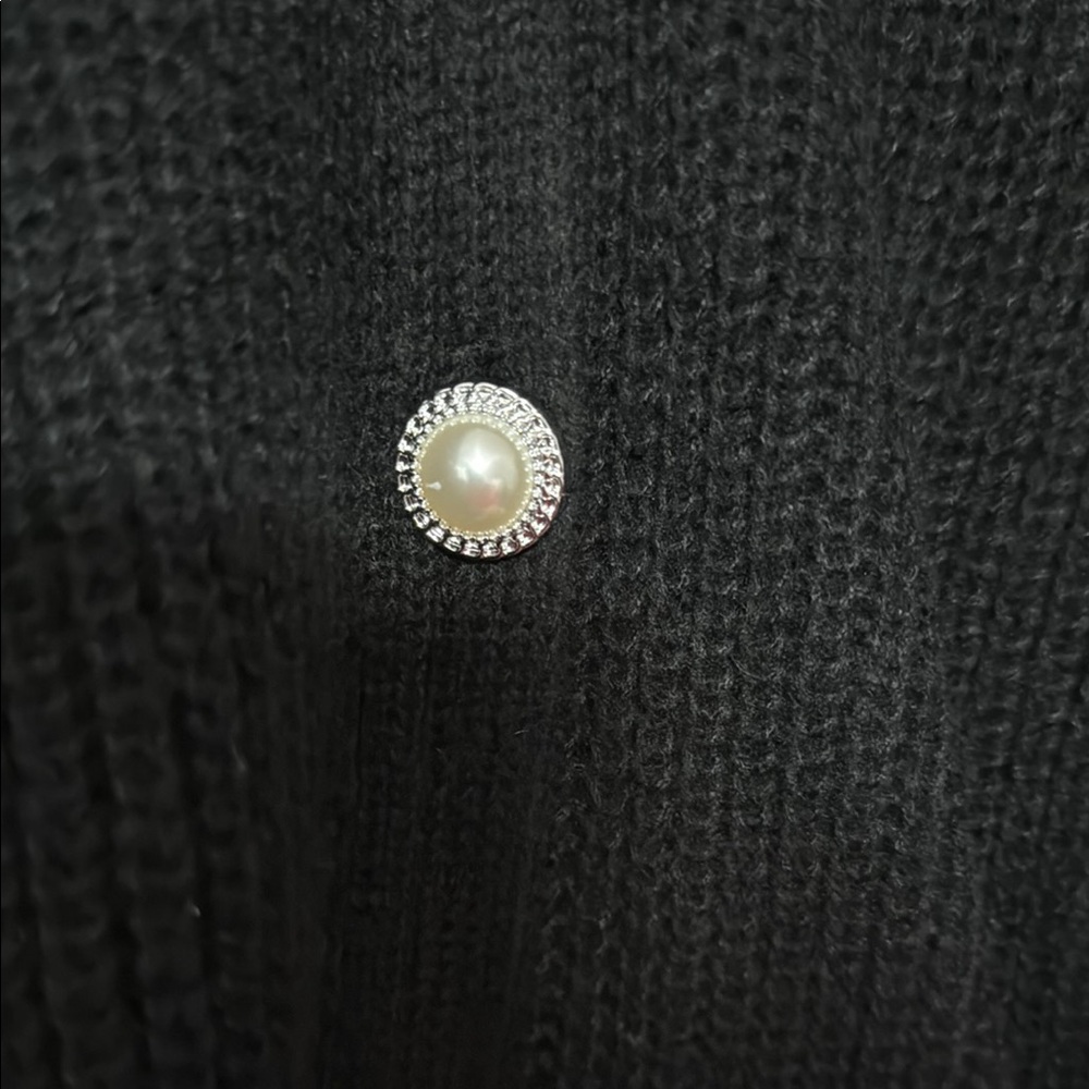 Classic Black Cardigan Sweater - Picture 2 of 3